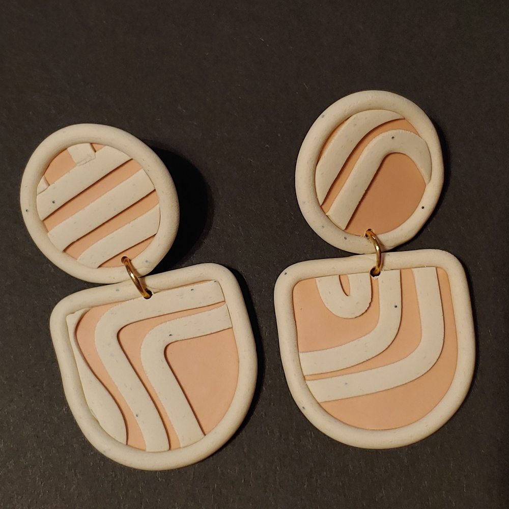 Handmade Polymer Clay Pastel Abstract Earrings